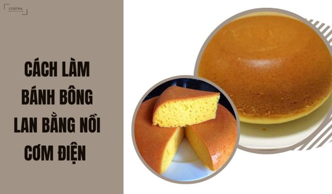 cách làm bánh bông lan bằng nồi cơm điện